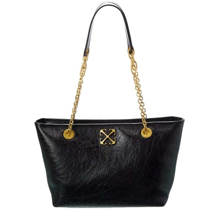 Off-White Jitney Small Chain Leather Tote