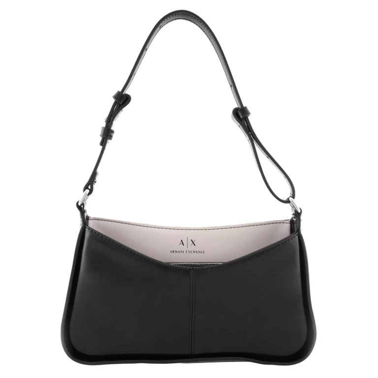 Black Logo Shoulder Bag