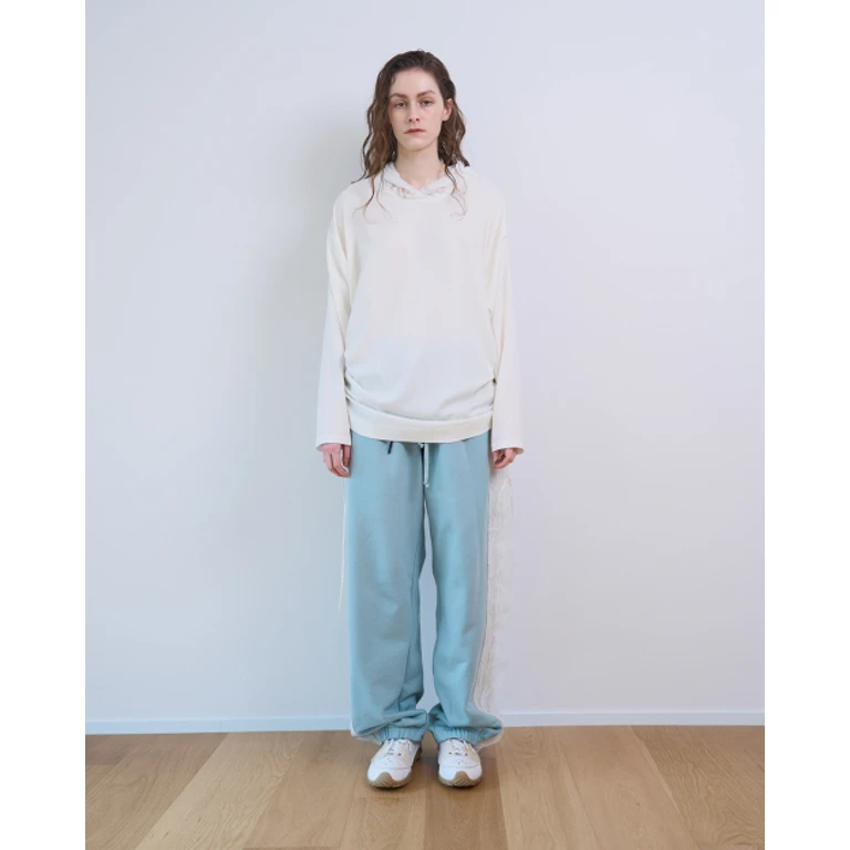 COTTON PANELED SWEATPANTS (Mint green)