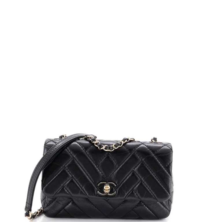 MontCoco Flap Bag Quilted Aged Calfskin Small