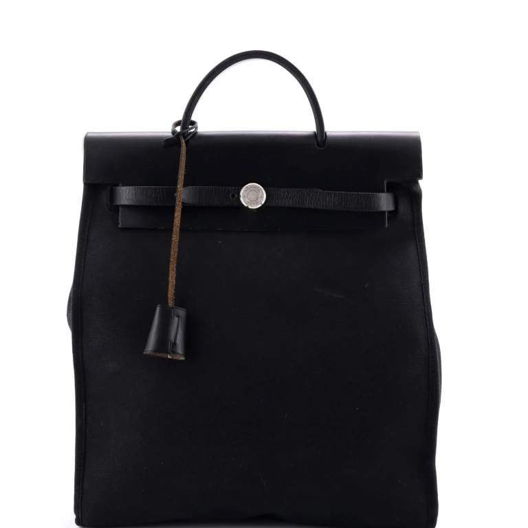 Herbag A Dos Zip Backpack Toile and Leather