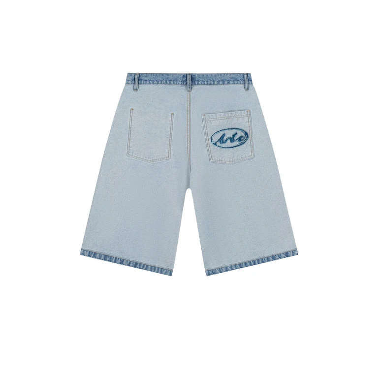 Jeans Man Denim Inside/out Shorts Denim Bleach