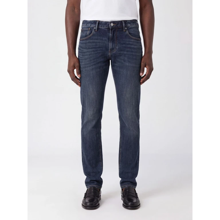 Slim Fit Stretch Cotton Denim Jeans with Five Pockets (EM000121AF22245MB001)