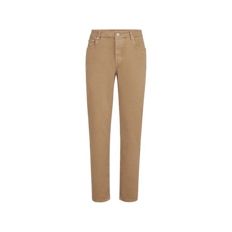 Garment-dyed Comfort Lightweight Denim Traditional Fit Five-pocket Trousers