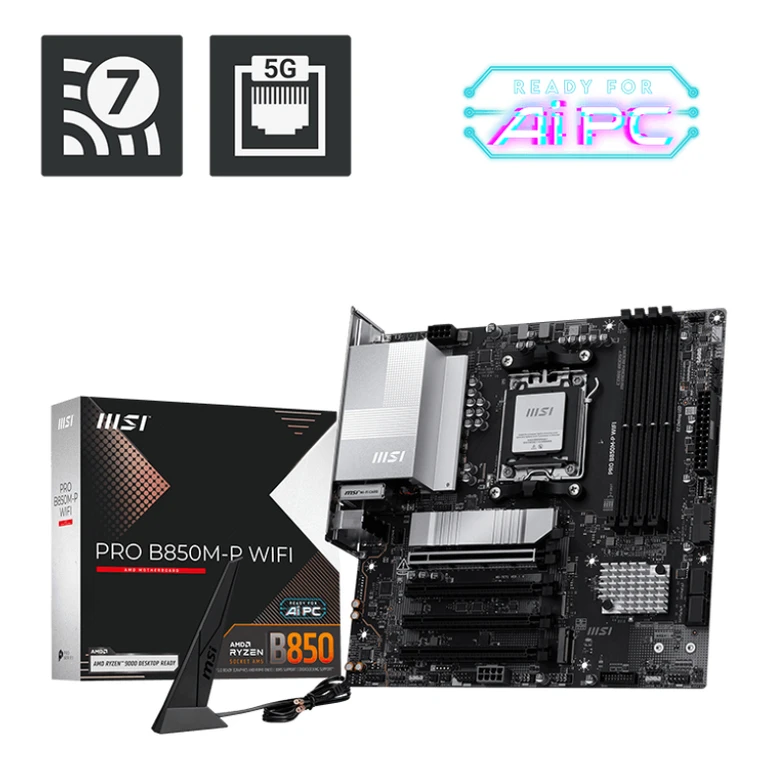 PRO B850M-P WIFI motherboard AMD B850 Socket AM5 micro ATX