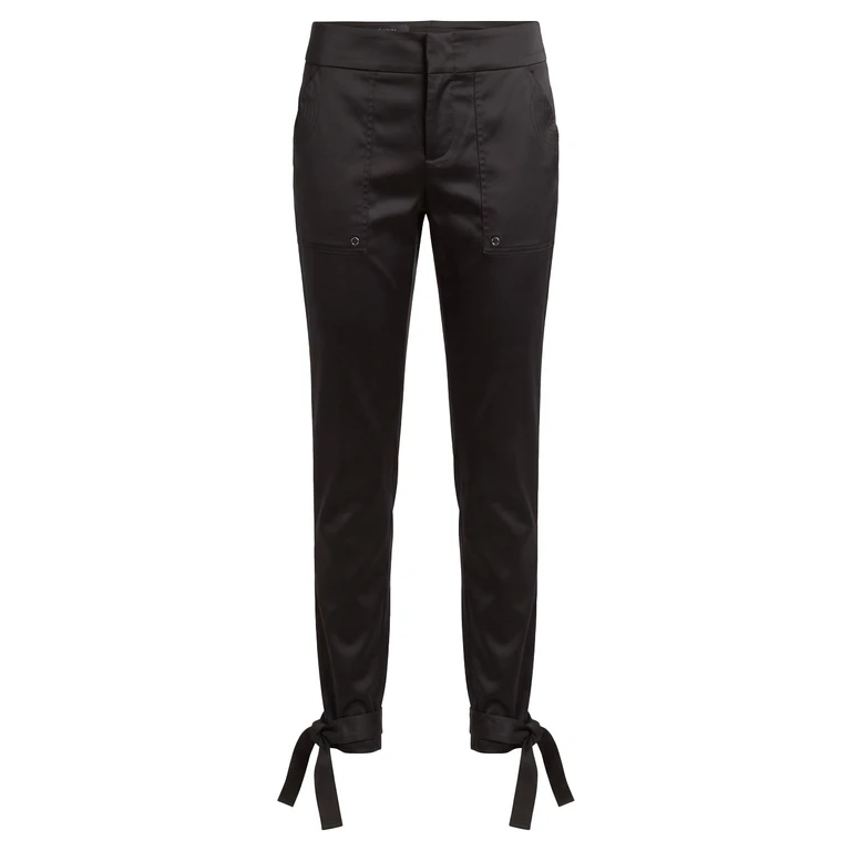 Satin Bow Detail Pants