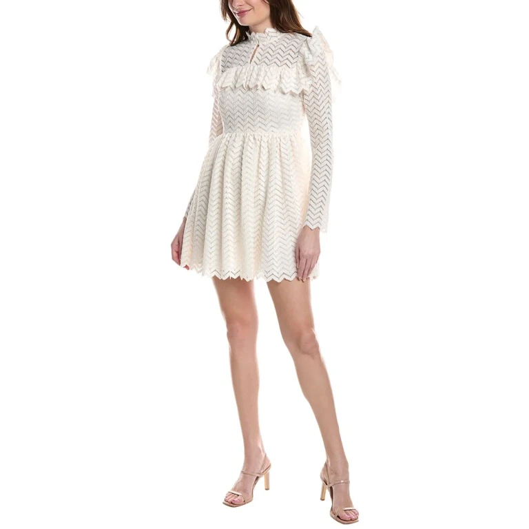Chevron Lace Mini Dress