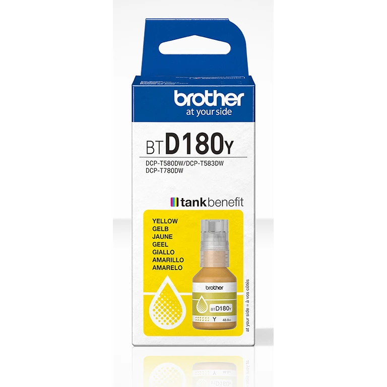 Brother BTD180Y Yellow Genuine Ink Bottle