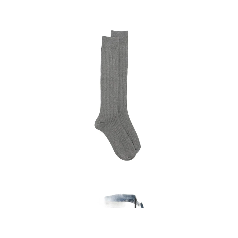 Urbana Long Ribbed-knit Knee-high Socks