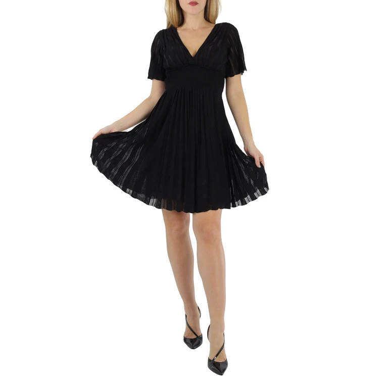 Ladies Black Pleated Dress