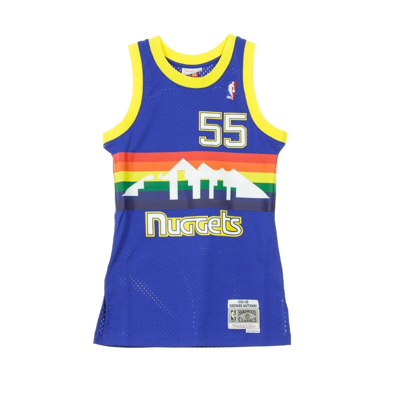 Men's Basketball Tank Top Nba Swingman Jersey Hardwood Classics No 55 Dikembe Mutombo 1991-92 Dennug Road Original Team Colors