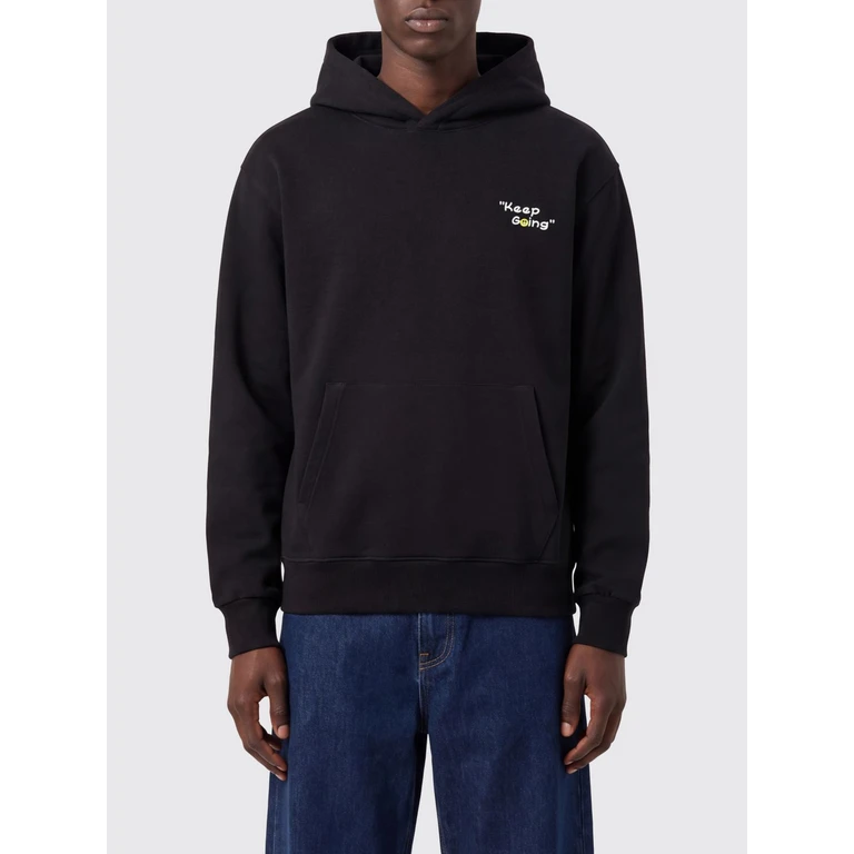 Relaxed Fit Cotton Hoodie with Kangaroo Pocket and Teddy Bear Print (F6BWUAHS044110)