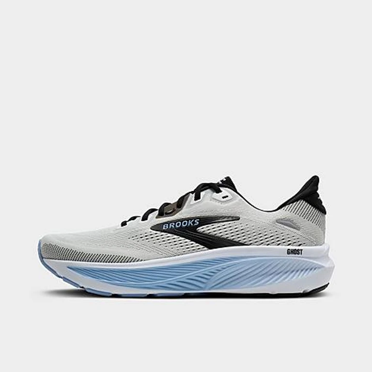 Men's Ghost 18 Running Shoes in White/Black/Open Air Size: 7.5