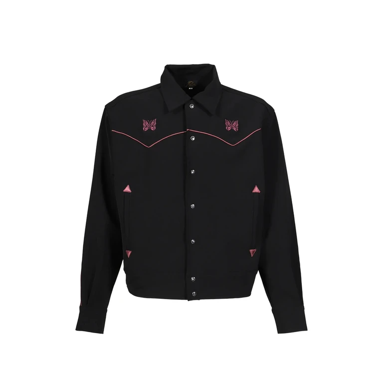 Embroidered-detail Shirt Jacket