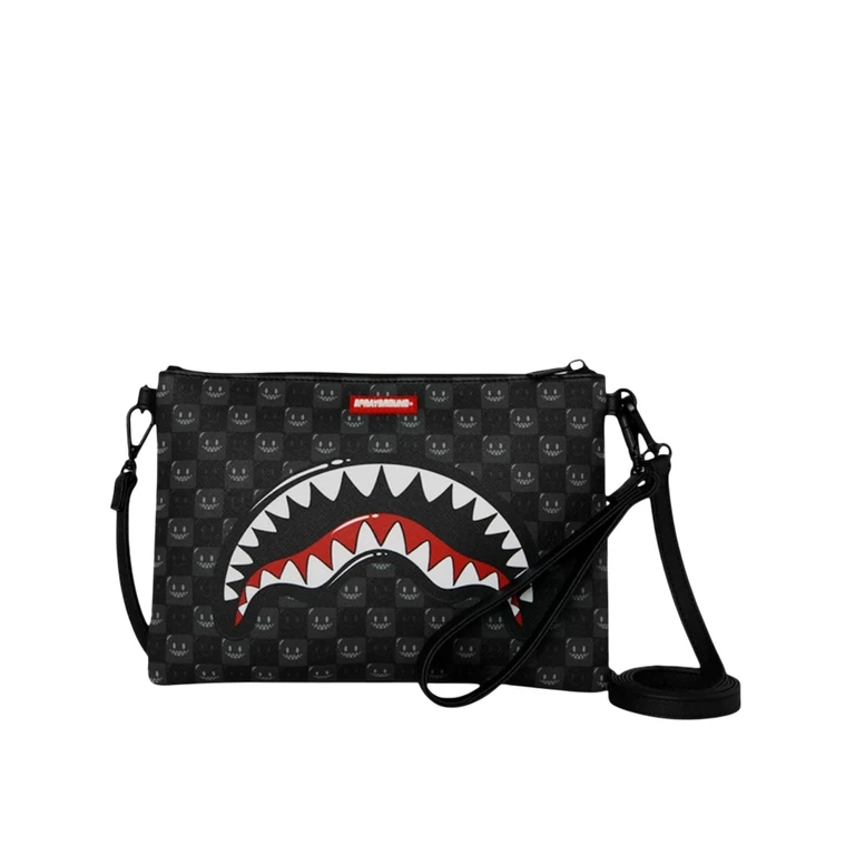 Unisex clutch Sprayground - sharks in paris wtf bubbly black crossover clutch - black