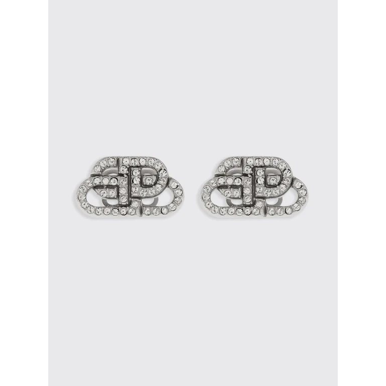 Rhinestone Monogram Brass Stud Earrings (624203TZ63S7155)