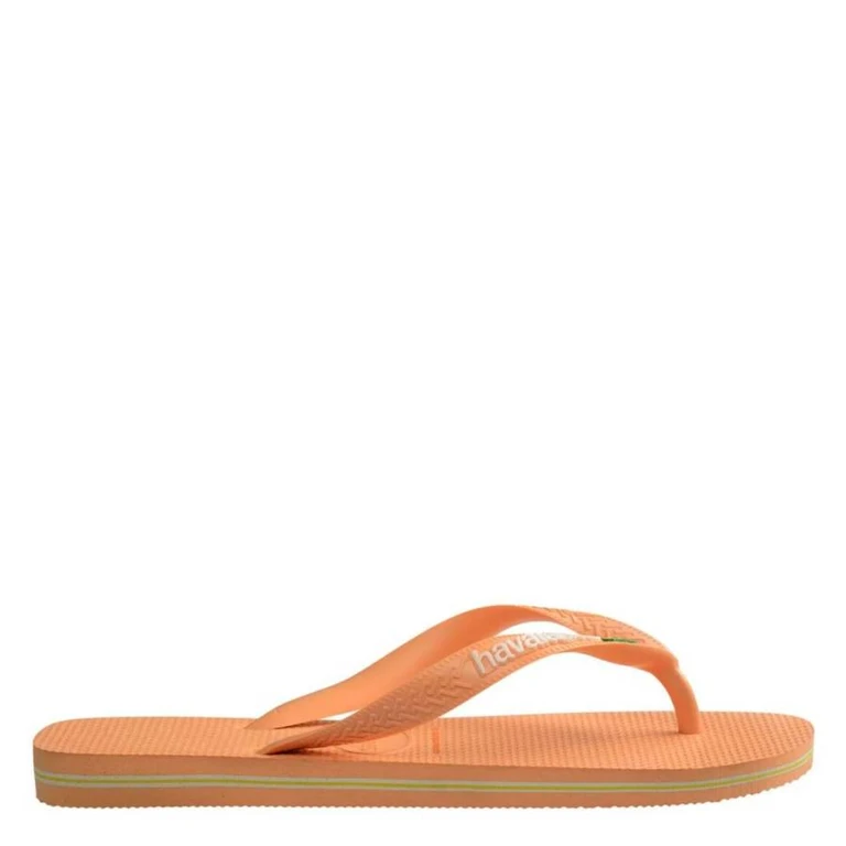 Kids Brasil Logo Flip Flops, Brand Size 27/28 (11/12C)