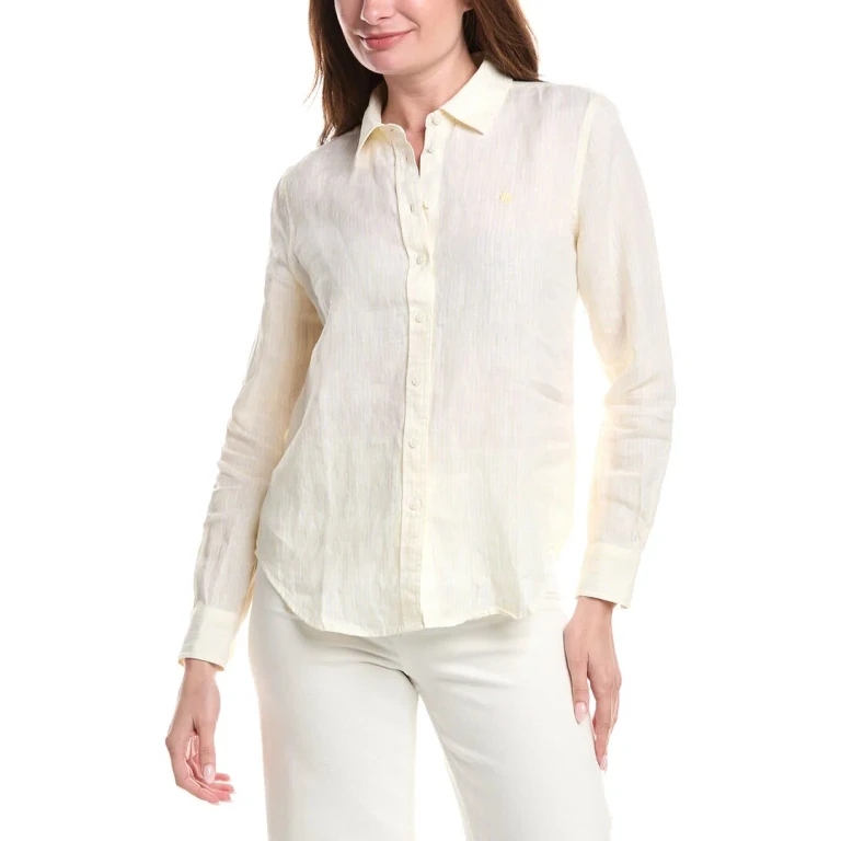 Yarn Dye Stripe Linen Classic Shirt