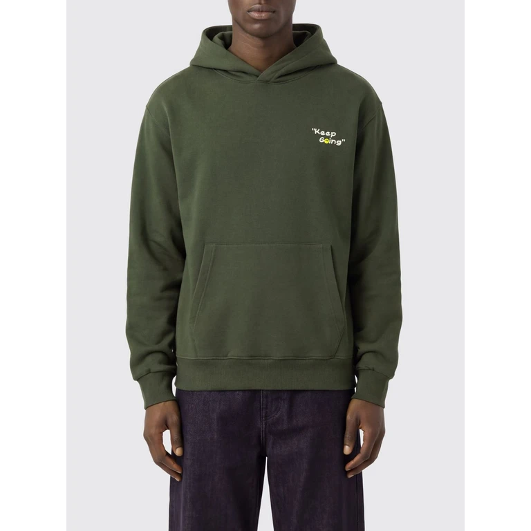 Relaxed Fit Cotton Hoodie with Kangaroo Pocket and Teddy Bear Print (F6BWUAHS044082)