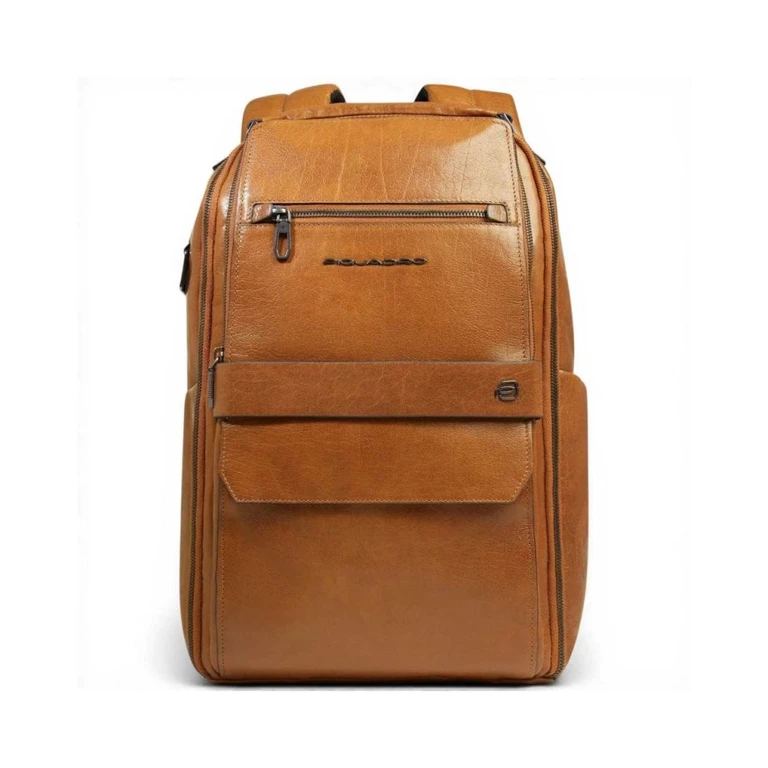 Backpack S141 Leather Beige Man with Laptop 14''' and iPad