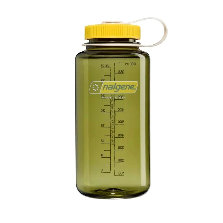 Wide Mouth 1L Tritan Renew Water Bottle - Oil Green - Freesia Cap