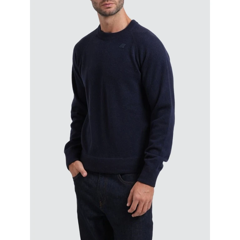 Wool Long-Sleeved Crewneck Jumper with Ribbed Trims (K2145TWK89)