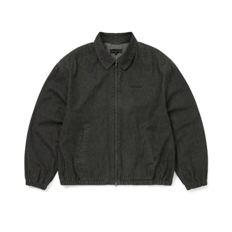 Denim Blouson Jacket Dark Brown