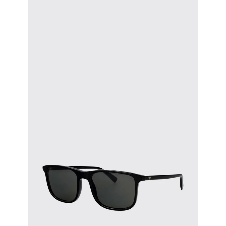 Rectangular Aviator Sunglasses in Black Acetate (0EA428050178754)