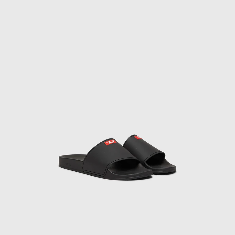 Sa-Swim-Rubber pool slides with D logo - Slides - Man - Black