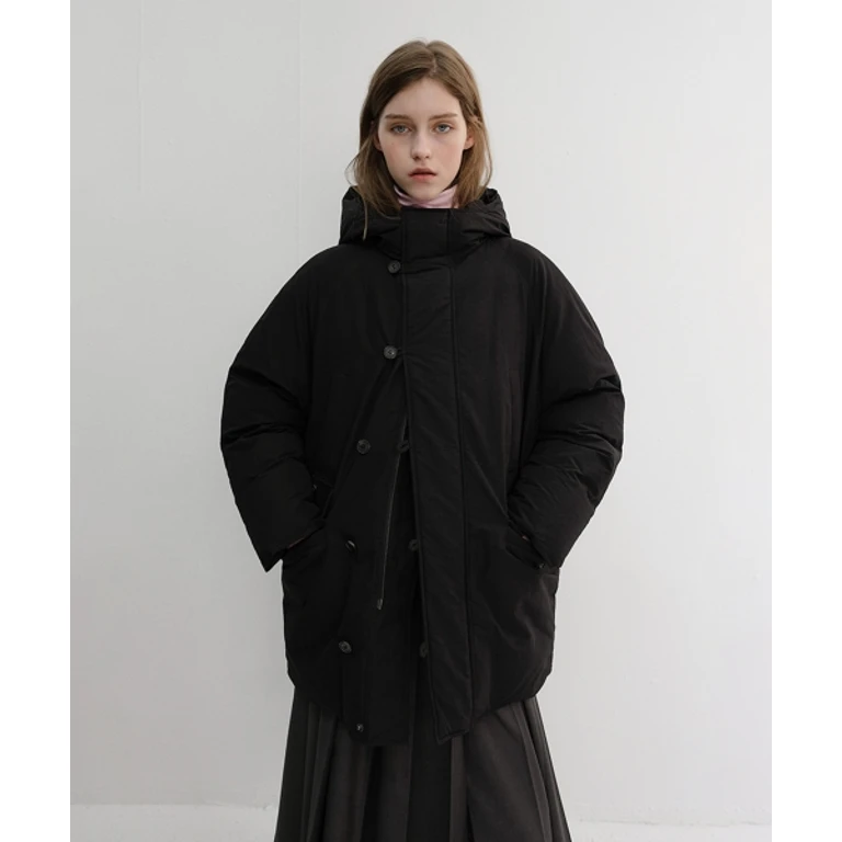 UNISEX GOOSE DOWN PARKA JACKET BLACK