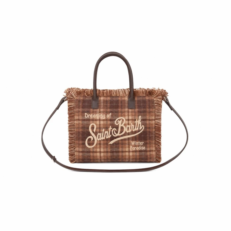 medium bag Saint Barth tartan