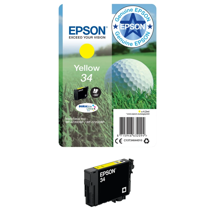 C13T34644010/34 Ink cartridge yellow. 300 pages 4.2ml for Epson