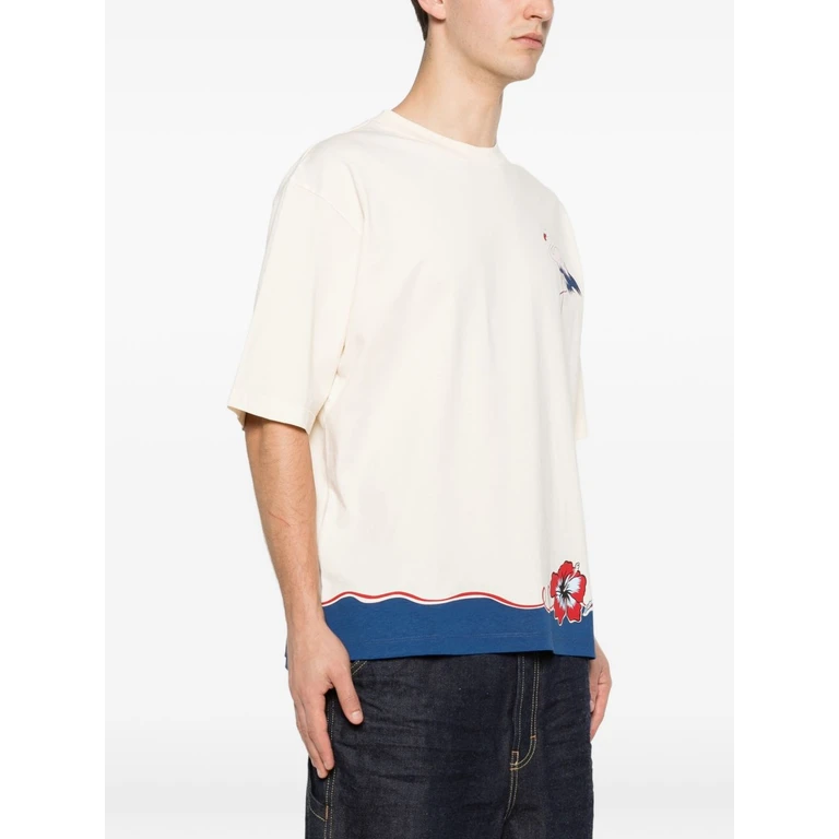 t-shirt fenicottero man beige