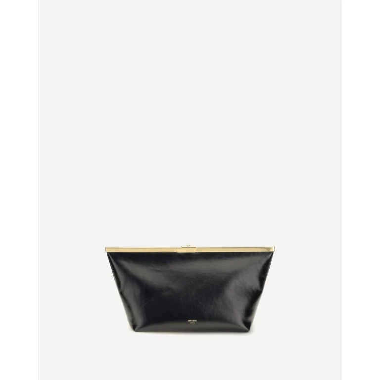 Large Ganache Biker Leather Clutch Female UNI