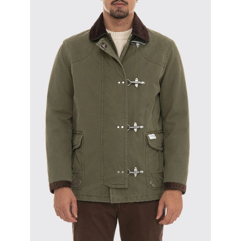 4 Ganci Cotton Jacket with Velvet Collar and Patch Pockets (MAM1353148LYN2V613)
