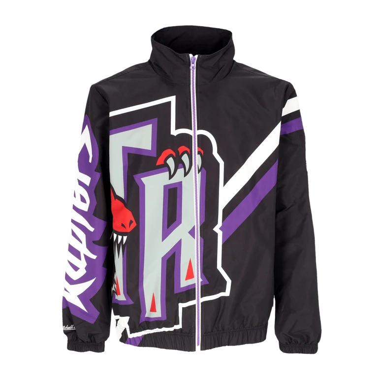 Men's Windbreaker Nba Exploded Logo Warm Up Jacket Hardwood Classics Torrap Black