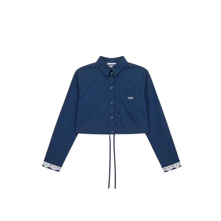 women's shirts Moschino Jeans - shirt popeline - blue