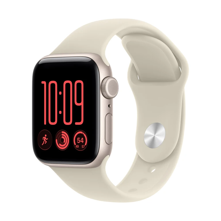Apple Watch SE (3nd generation) SE 3 GPS + Cellular 40mm Starlight Aluminium Case with Sand Sport Band - S/M
