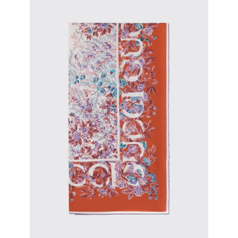 Floral and GG Monogram Print Silk Twill Square Scarf (7831573G0017571)