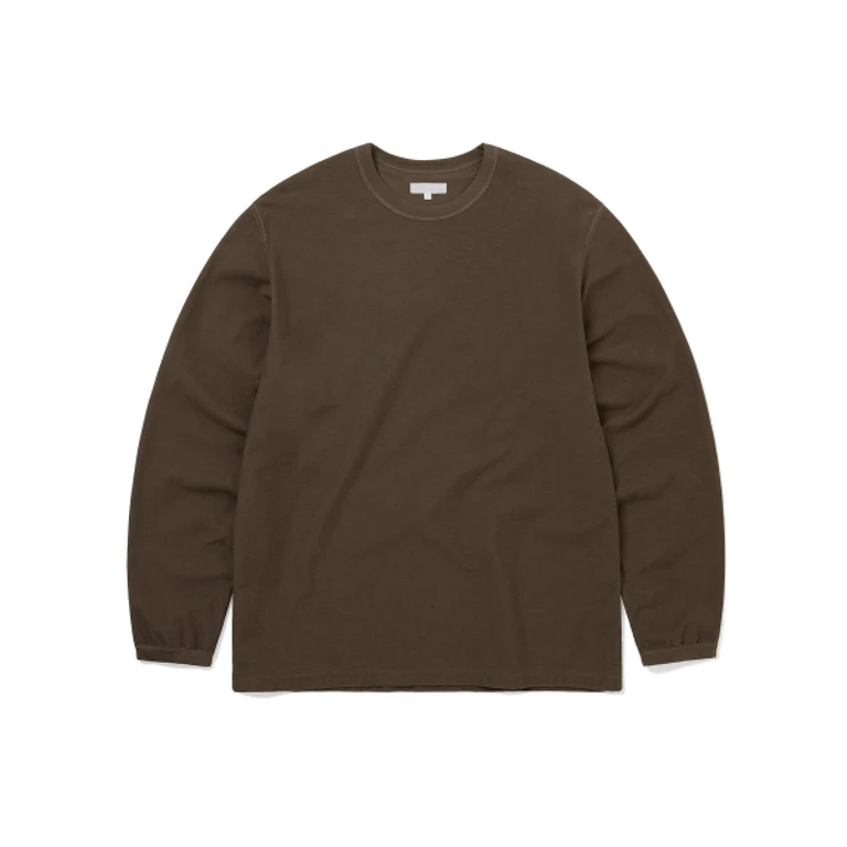 Applique Reverse L/S Tee Brown