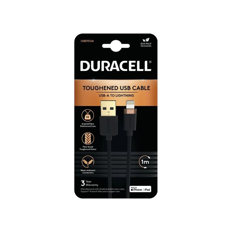 USB7012A lightning cable 1 m Black