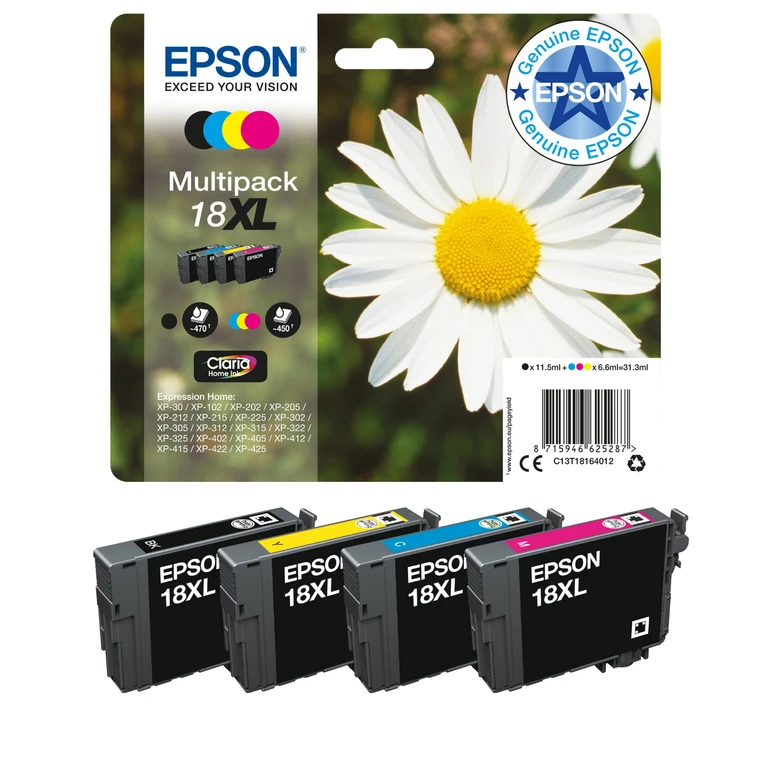 Epson C13T18164012/18XL Ink cartridge multi pack Bk.C.M.Y high-capacit