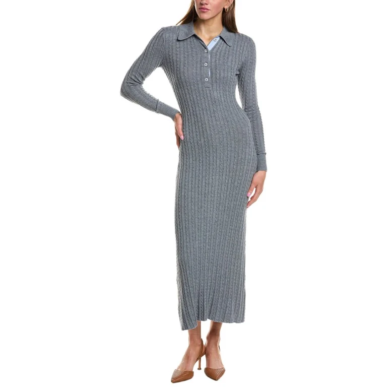 Wool-Blend Cable Cardigan