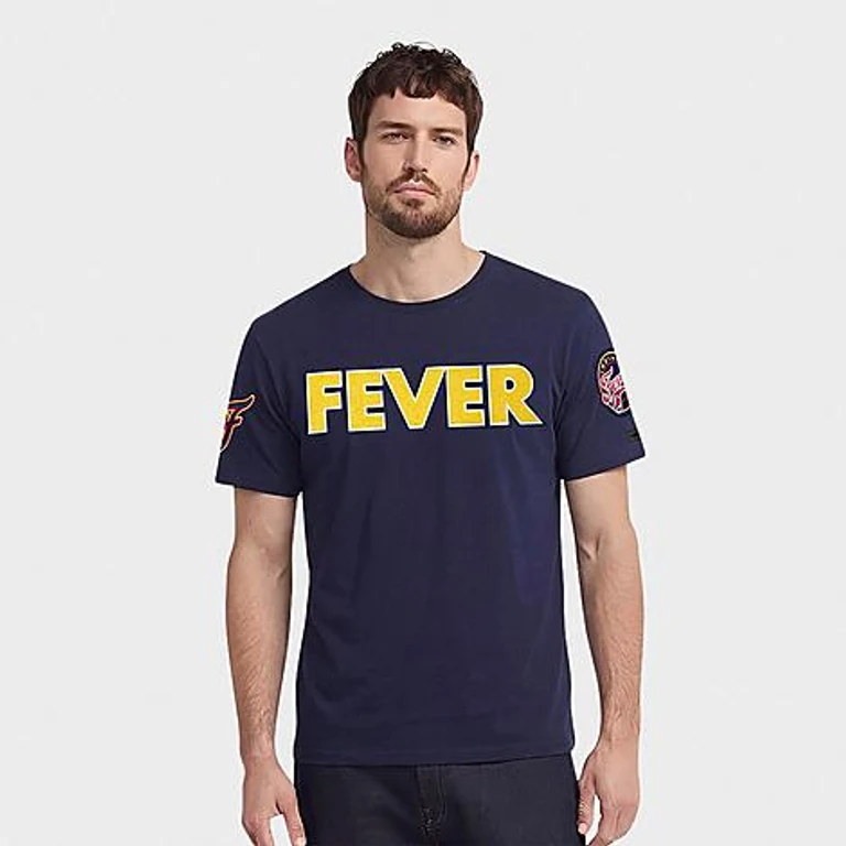 Men's Indiana Fever WNBA Classic Chenille T-Shirt in Midnight Navy Size: Small
