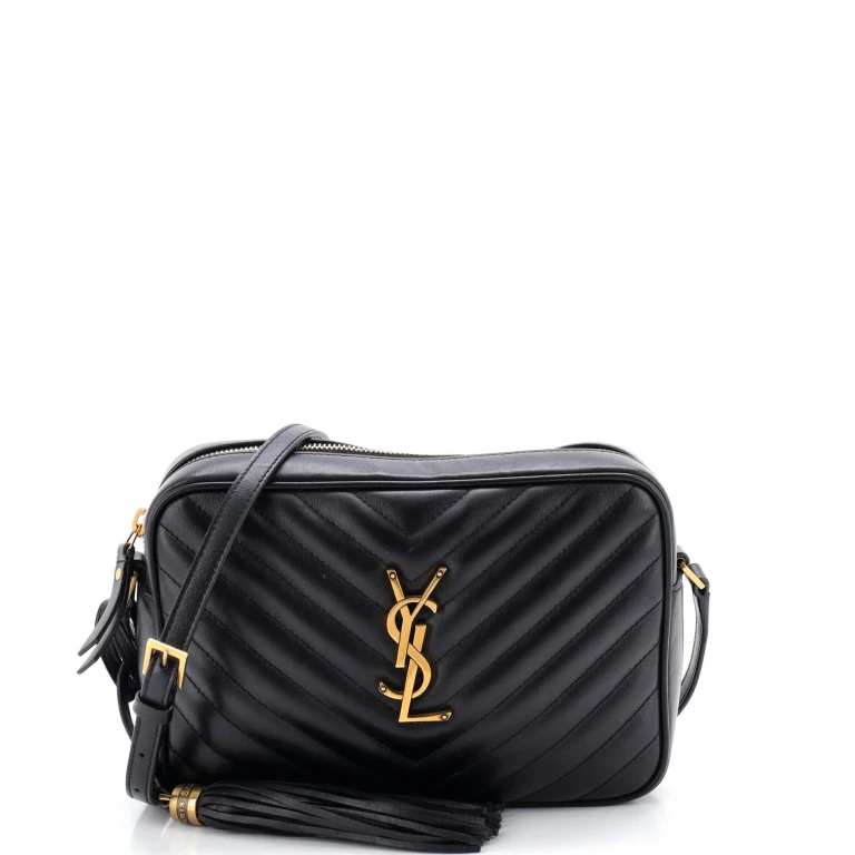 Lou Camera Bag Matelasse Chevron Leather Small