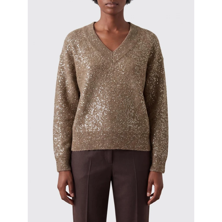 Jersey de cuello V de mohair Brunello Cucinelli
