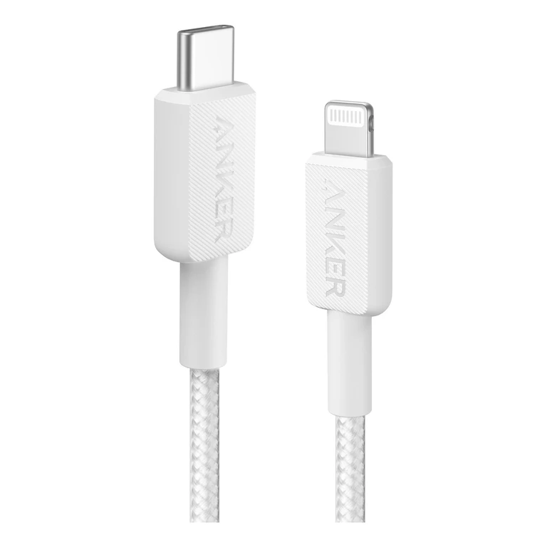 Anker Braided USB-C to Lightning Charging Cable 0.9 m, White