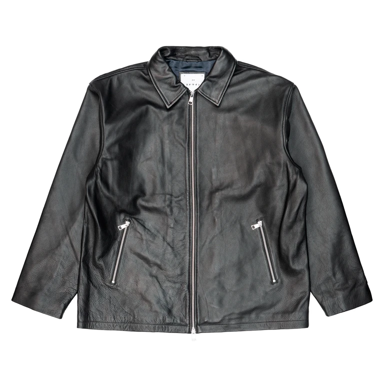Men's Leather Jacket Edwin Fix Black