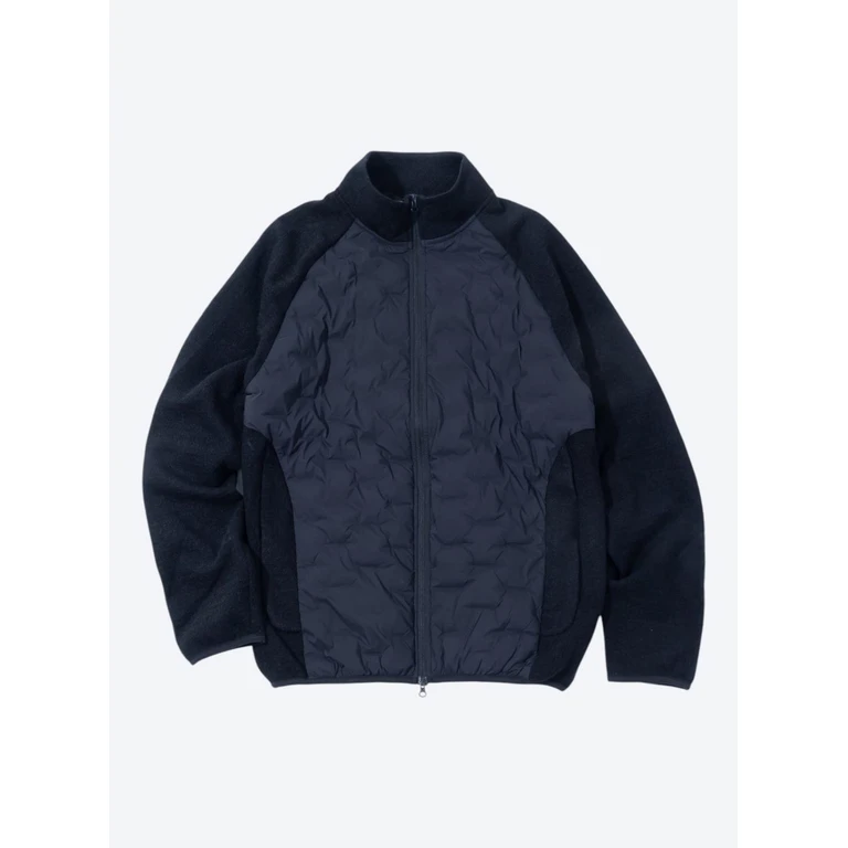 path hybrid knitted padded jacket