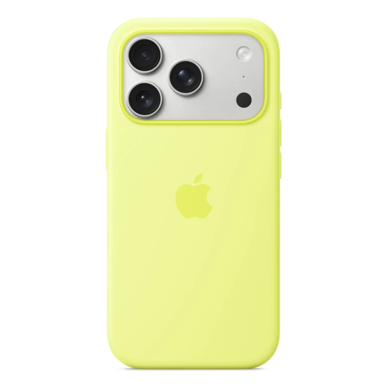 iPhone 17 Pro Silicone Case with MagSafe – Neon Yellow